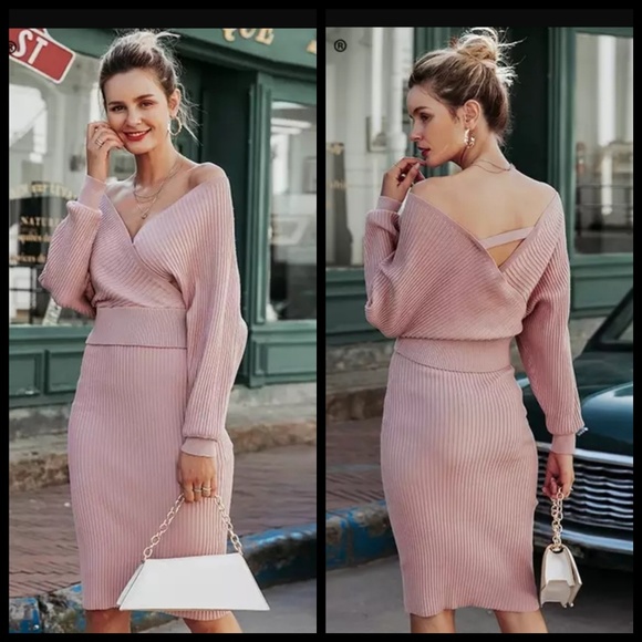 ❗ONE LEFT❗🆕️ 2 Piece Off Shoulder Sweater Dress💞 - Picture 7 of 8